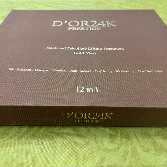 D’OR24K Prestige Neck and Décolleté lifting Treatment Gold Mask 12 in 1 . NEW!! - Picture 4 of 6